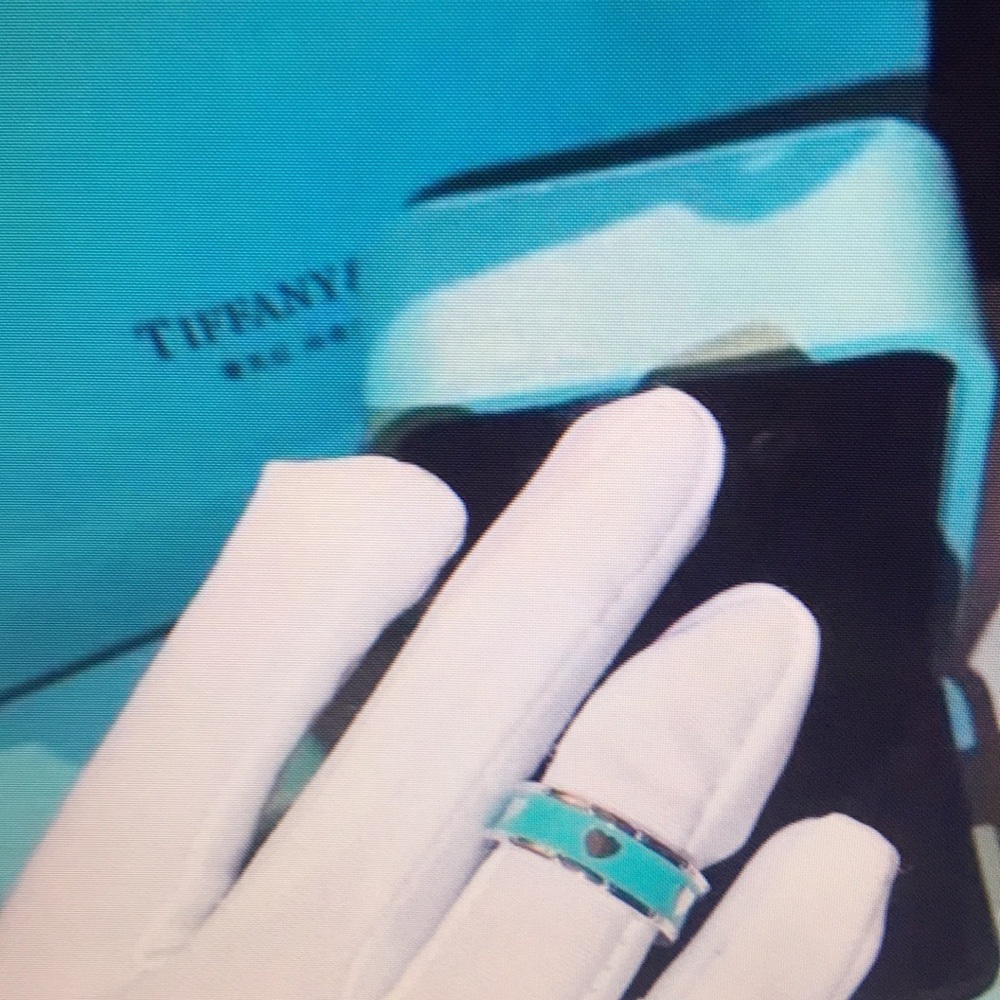Tiffany & Co Silver and Turquoise Heart Ring